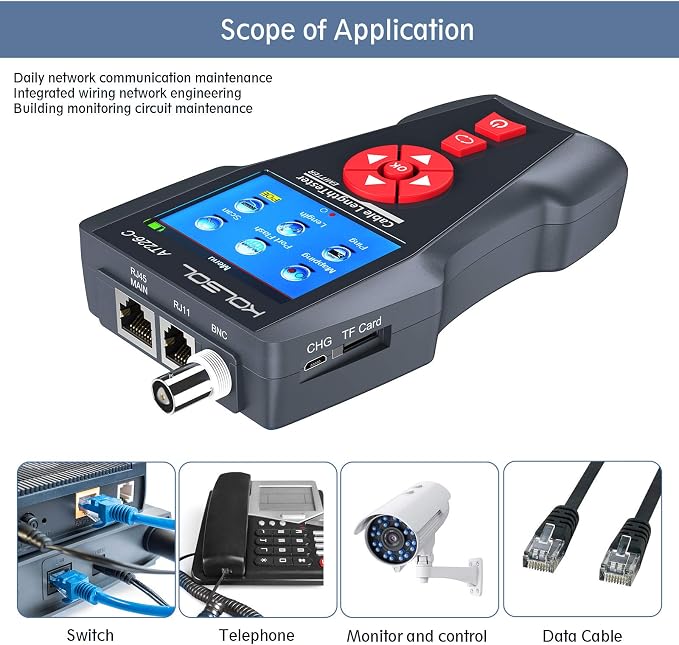 Network Cable Tester, AT226-C NF-8601W LAN Ethernet Cable Tester RJ45 UTP STP - Image 4