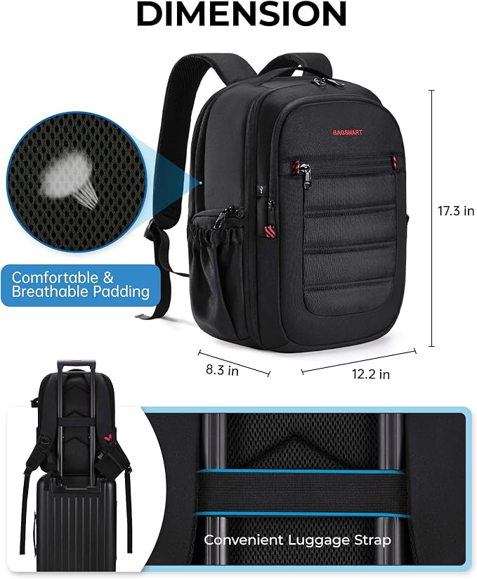 BAGSMART Camera Bag for Photographers, Professional Camera Bag Fits up to 15.6" - Image 5