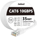 Jadaol Cat 6 Ethernet Cable 35 ft, 10Gbps Support Cat8 Cat7 Network, Flat RJ45 by Jadaol
