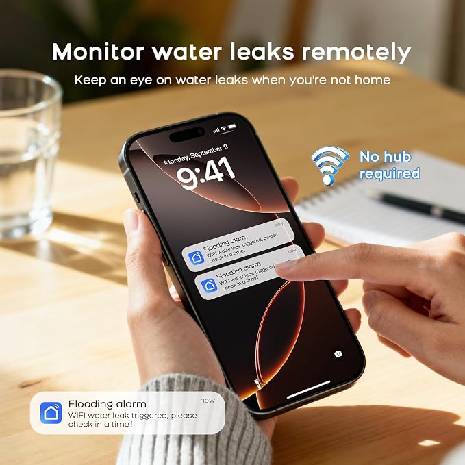 PGST WiFi Water Leak Detectors, Wireless Water Leak & Drip - Image 3