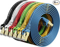 Cat 7 Shielded Ethernet Cable 5 ft 6 Pack Cat7 Flat Ethernet Patch Cables by CableGeeker