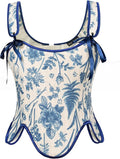 SCARLET DARKNESS Bustier Tops for Women Renaissance Floral Lace Up Bodyshaper by SCARLETDARKNESS
