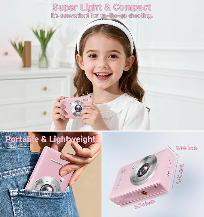 Digital Camera, 44MP FHD 1080P Point and Shoot Digital Camera - Image 6