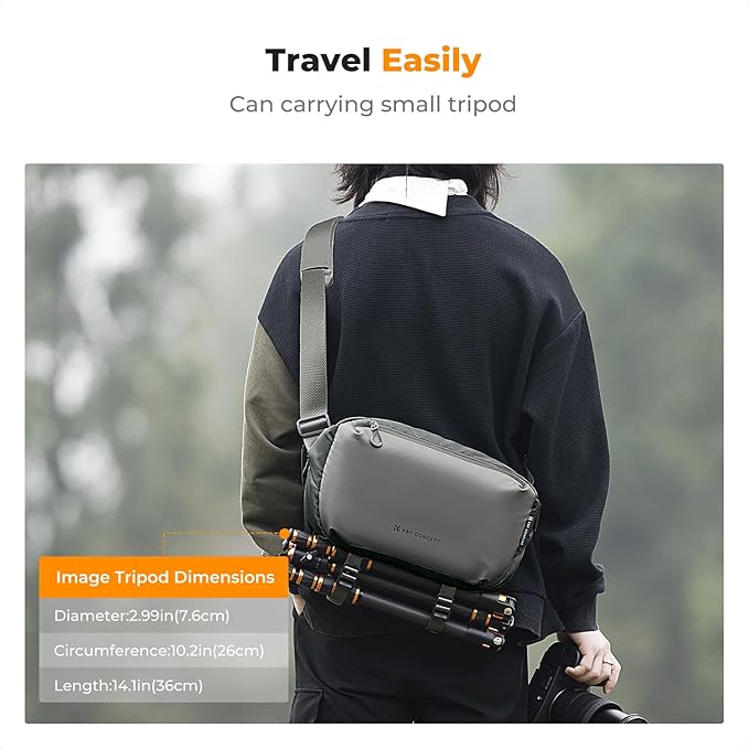 K&F CONCEPT Camera Sling Bag Crossbody Bag Waterproof Camera Shoulder Backpack - Image 5