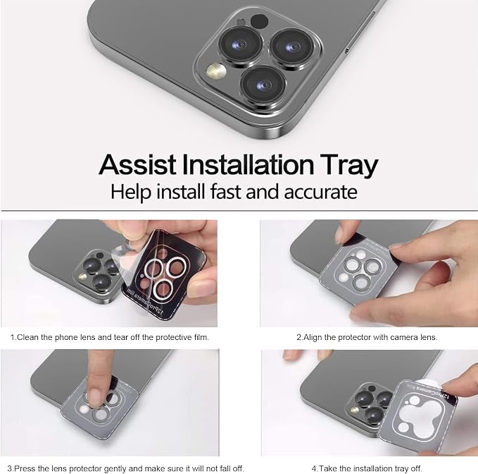 YWXTW Aluminum Alloy Tempered Glass Camera Circle Cover - Image 4