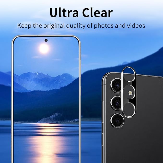 3 Pack Camera Lens Protector for Samsung Galaxy S25, Tempered Glass Camera - Image 3