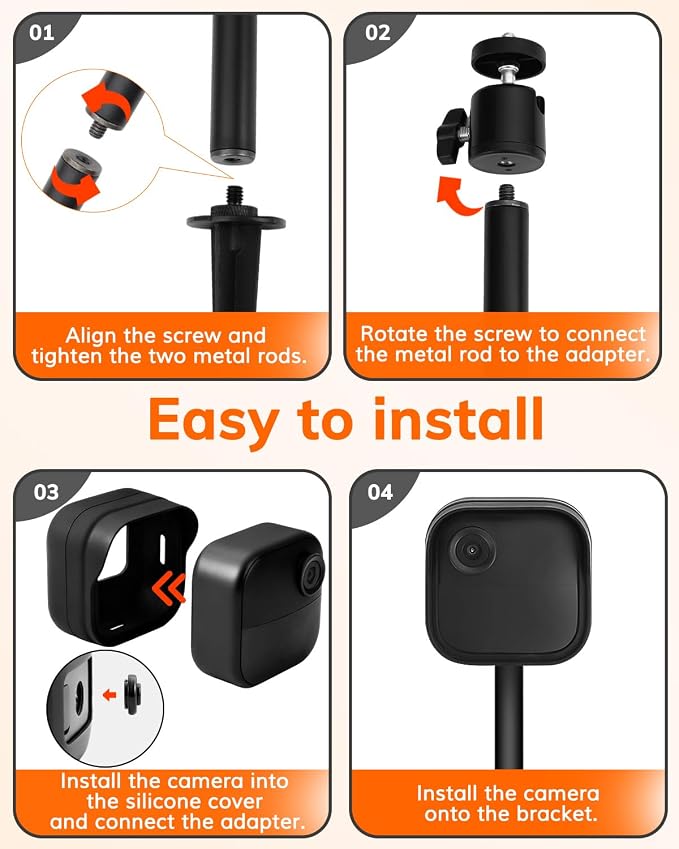 Adjustable Ground Stake Mount for Blink Outdoor 4/2K+ Security Camera, - Image 4