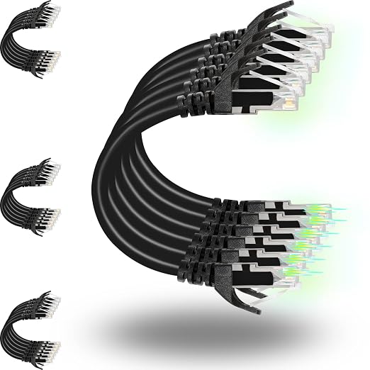 Rapink Patch Cables Cat6 3ft, Ethernet Patch Cable 10G Support, Cat 6 Patch by Rapink