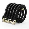CableGeeker Cat 8 Ethernet Cable 1FT 5 Pack All-Black, 40Gbps 2000Mhz High by CableGeeker