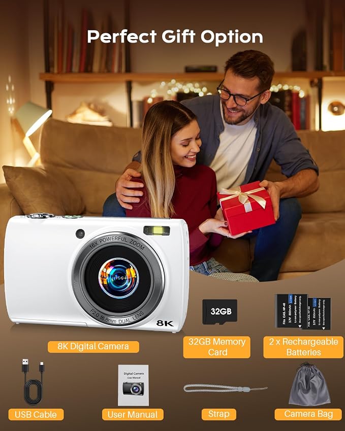 88MP Digital Camera for Photography, 2026 New WiFi 8K Vlog Video Camera for - Image 8