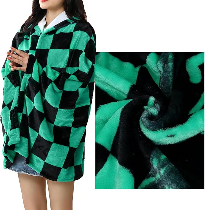 Juejuezi Hooded Wearable Blanket Hoodie Throw Blanket Cloak Cosplay Costume - Image 3