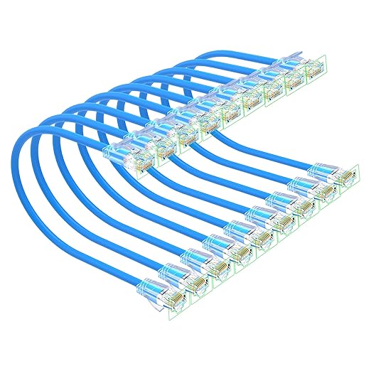 Cat 6 Patch Cables 15 feet, Slim Cat6a Ethernet Patch Cable 10Gbps 550Mhz by Unknown