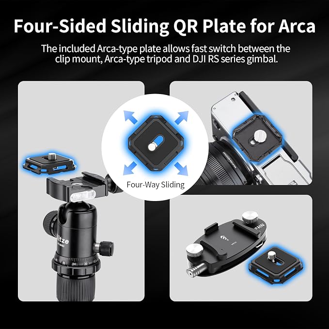 Nitze Camera Clip with Arca-Type Plate, Metal Capture Clip with Magnetic - Image 4