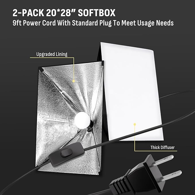NiceVeedi 85W Photography Lighting, Remote Control, Studio Lights - Image 6