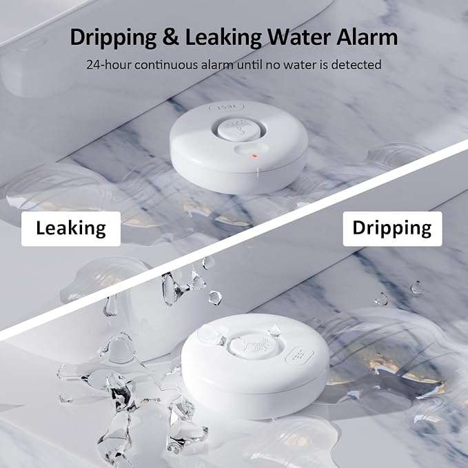 WiFi Water Leak Detectors 5 Pack, 120dB Adjustable Loud Water Leak Sensor - Image 9