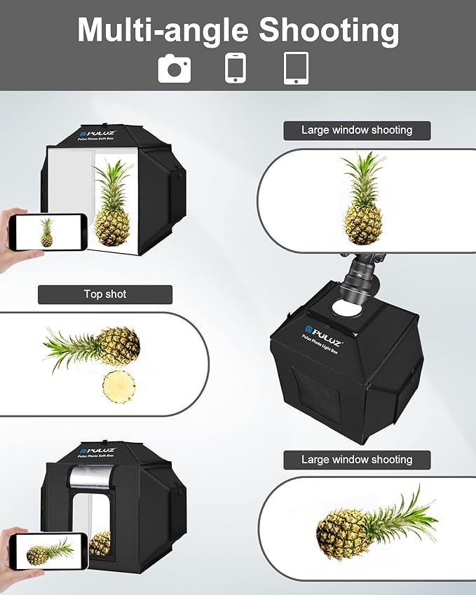 PULUZ Upgraded 16x16 inch Photo Light Box, 480 LEDs Photo Studio Tent Soft Box - Image 3