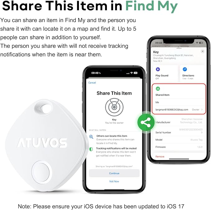 ATUVOS Air Tracker Tag-1 Pack, Keys Finder and Item Locator - Image 7