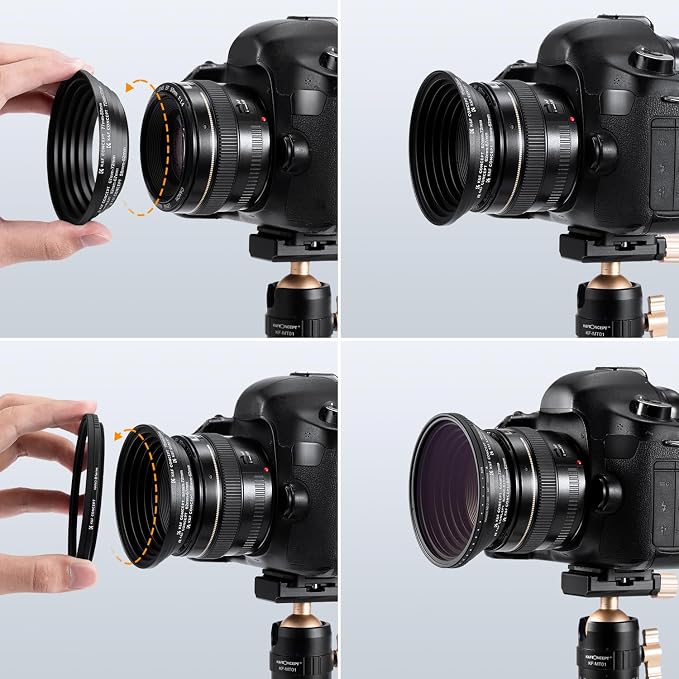 K&F CONCEPT 18 Pieces Filter Ring Adapter Set, Camera Lens Filter Metal - Image 7