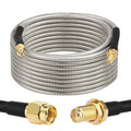 RP-SMA Male to RP-SMA Female Bulkhead Cable 20FT, RG58 Coaxial Cable by XRDS-RF
