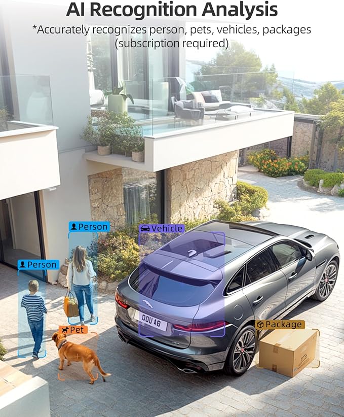 MISECU Solar Camera Outdoor Wireless, 2K Battery Powered WiFi Cameras - Image 5