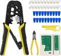 RJ45 Crimp Tool Kit for Cat5 Cat5e Cat6 Modular Plugs Connectors, 8P/RJ-45 by YWNEGWE