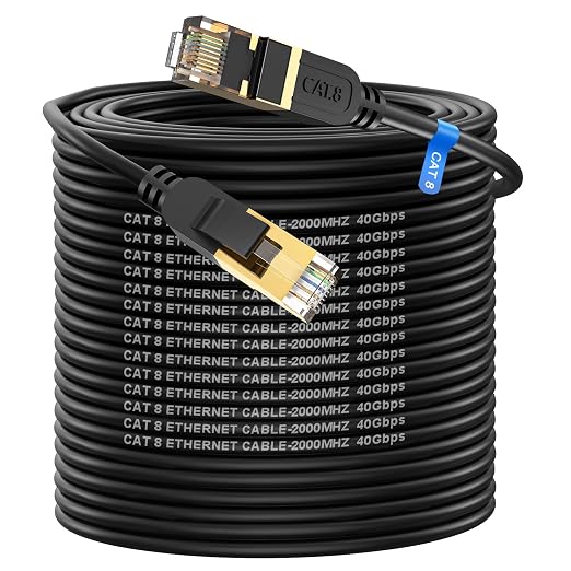Cat 8 Ethernet Cable, 300FT High Speed Heavy Duty 26AWG Cat8 LAN Network Cable by Unknown