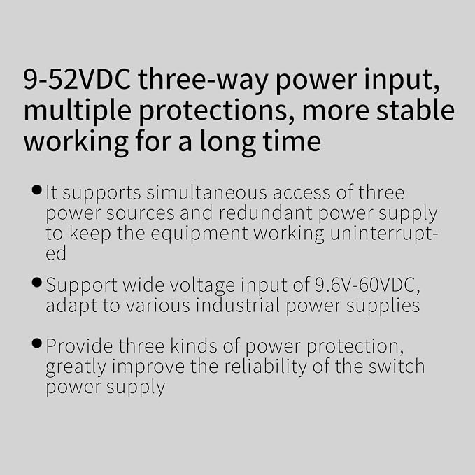STEAMEMO 5-Port Industrial Ethernet Switch | DIN-Rail Mount | 100Mbps Ports + - Image 5