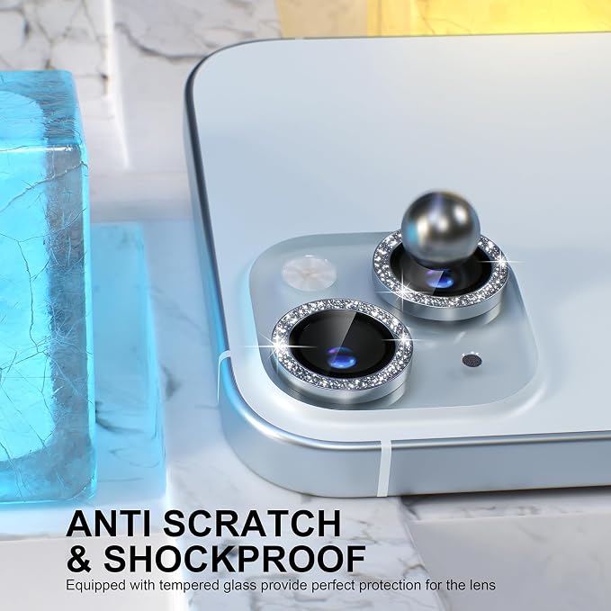 Choiche Compatible for iPhone 15 /iPhone 15 Plus Camera Lens Protector Bling - Image 3