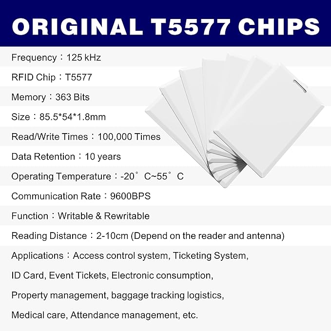 10pcs T5577 RFID Card 125khz RFID Card Rewritable RFID Proximity Cards - Image 4