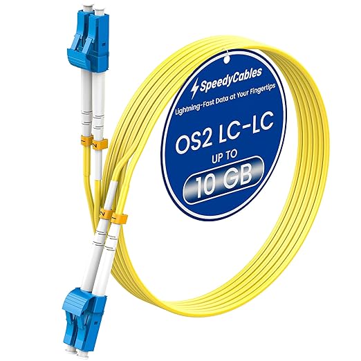 20m/66ft OS2 LC to LC Fiber Patch Cable, Options 0.2m~200m, 1G/10Gb 9/125um by SpeedyCables