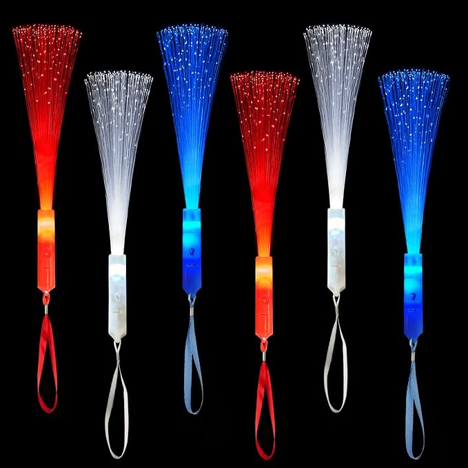 Fourth of July Light Up Fiber Optic Wand Accessories by Wondrus