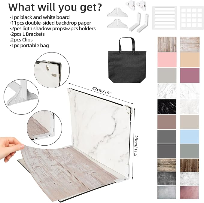 Photo Backdrop for Product Photography: Double-Sided Matte Paper Background Kit - Image 6