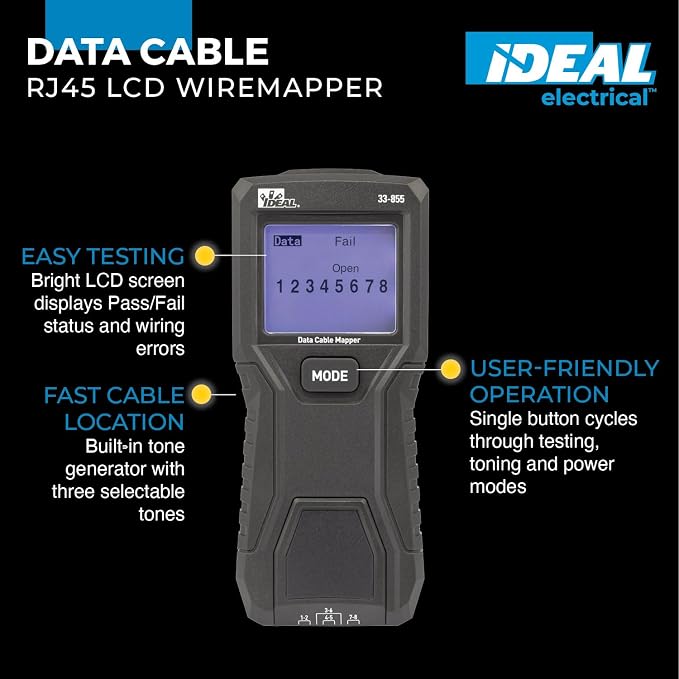 Ideal Electrical 33-855 Data Cable/RJ45 LCD Wiremapper - Image 4
