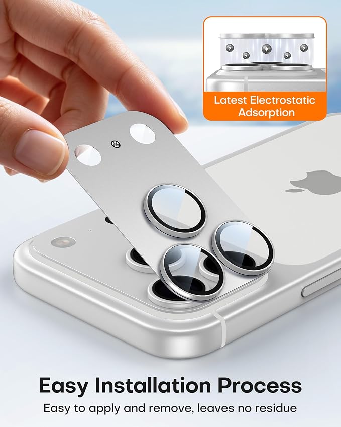 TAURI 2 Pack for iPhone 17 Pro Camera Lens Protector, Full Coverage - Image 5