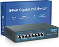 YuanLey 8 Port Gigabit PoE Switch, 8 PoE+ Ports 1000Mbps, 120W 802.3af/at by YuanLey