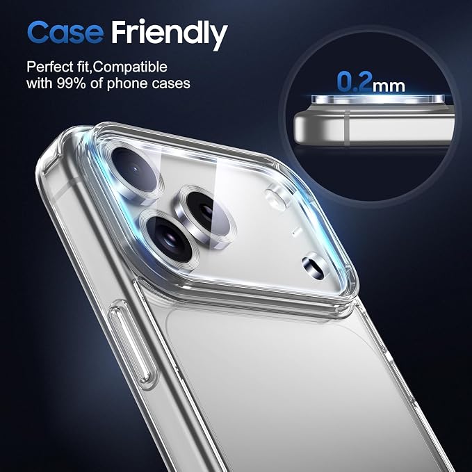 UniqueMe Compatible for 3 Pack iPhone 17 Pro Camera Lens Protector - Image 6