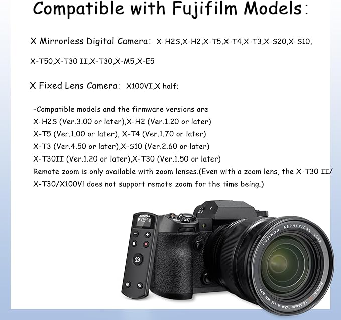 for Fujifilm Camera Rechargeable Shutter Release, AODELAN Wireless Remote - Image 2