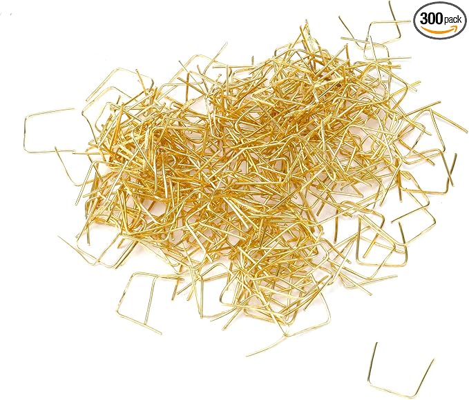 300PCS Copper Bright Gold Chandelier Connectors Clips, 0.57inch Length Mini by Tighall