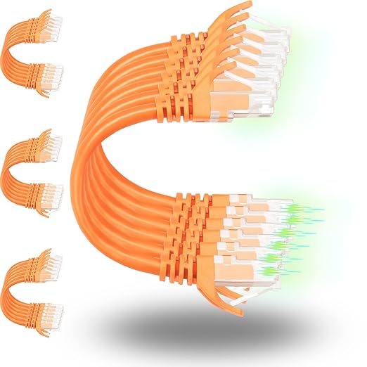 Rapink Patch Cables Cat6 0.5ft, Ethernet Patch Cable 10G Support, Cat 6 Patch by Rapink