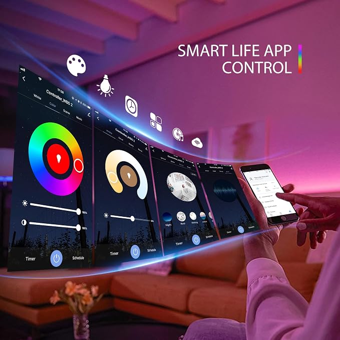 WB5 RF WiFi Bluetooth LED Strip Controller RGB CCT RGBW 5in1 Dimmable Compatible - Image 4