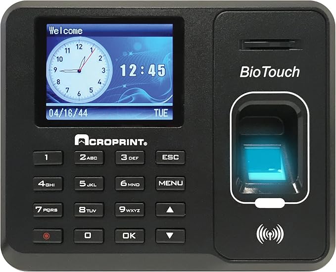 Acroprint BioTouch Self-Contained Automatic Biometric Fingerprint/Proximity by Acroprint