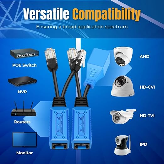 TNP RJ45 Ethernet Cable Combiner/Splitter Kit, 2 Male to 1 Female & 1 Male to 1 - Image 4