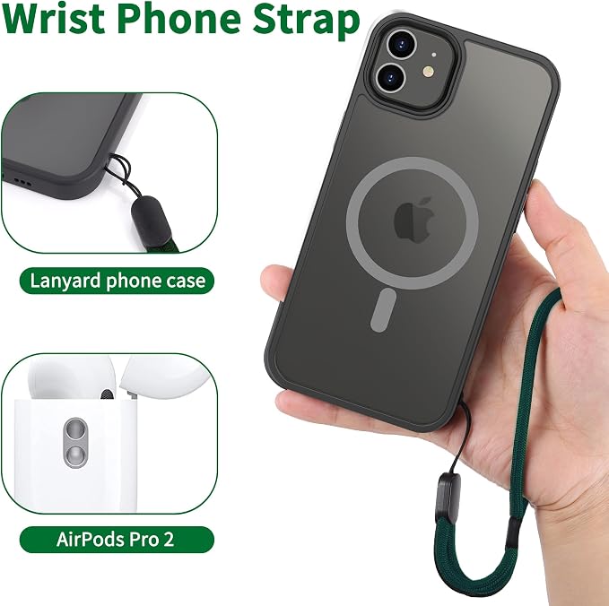CACOE Phone Lanyard 2 Pack-1× Adjustable Neck Strap, 1× Wrist Strap, 2× Pads - Image 5