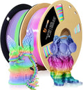 LOVOON 1.75mm 3D Printing Filament Bundle 2 KG, Silk and Matte Rainbow PLA by LOVOON