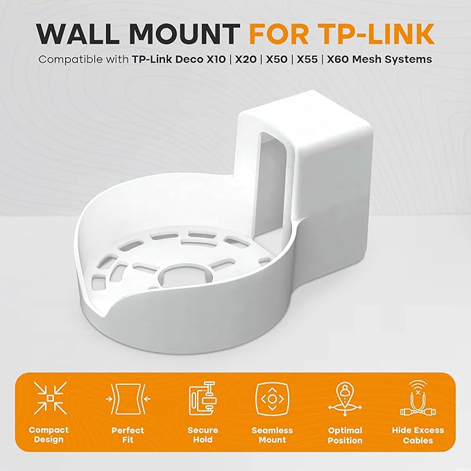 Bangcheer-Wall Mount for TP-Link Deco X10 X20 X60 X50 X55 WiFi 6 Wall Mount - Image 5