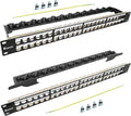 48Port Blank Keystone Patch Panel Rackmount&Wall Mount 1U 19-inch Network by Enmane