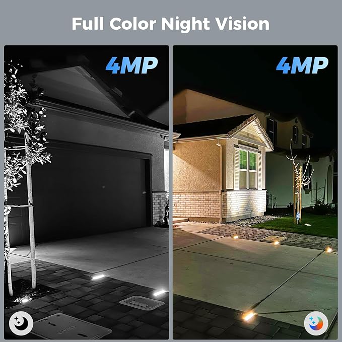Hiseeu Solar Camera Security Outdoor, 3 Pack 100% Wireless 3K 4MP Surveillance - Image 6