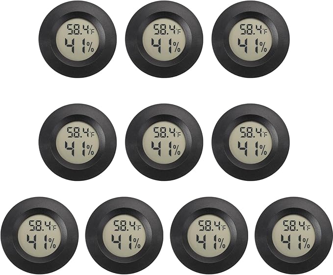 Mini Hygrometer Digital Thermometer Humidity Meter 10 Pack Hygrometer by SerundoAuto