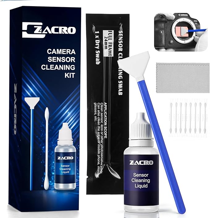 Zacro 24mm Full Frame Sensor Cleaning Swab*8 + 20ml Sensor Cleaner by ZACRO