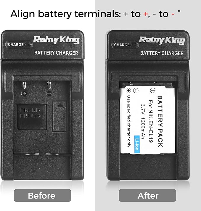 EN-EL19 ENEL19 Battery Charger, Replacement - Image 6